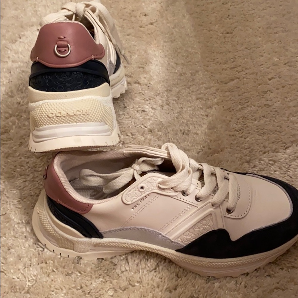 coach c143 sneakers size 7.5 “dad sneakers”